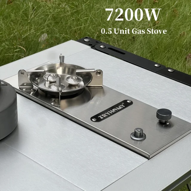 Camping Gas Stove Igt 0.5 Unit Stove 7200W High Power IGT Gas Burner Folding Brazier Grill Stainless Steel Burner Stove Kitchen 1