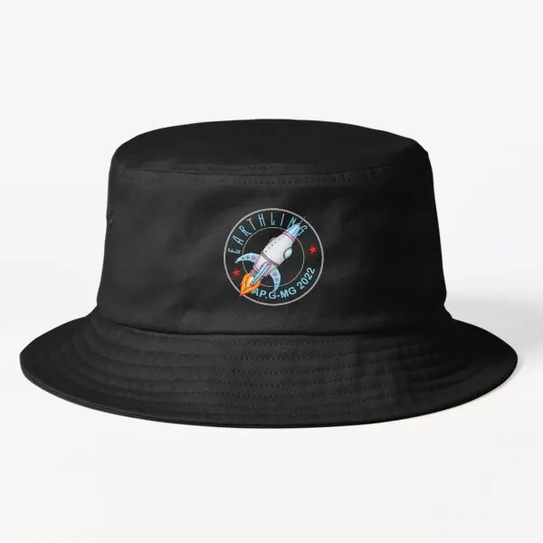 

Earthling Rocket Bucket Hat N21Mens Outdoor Casual Caps Solid Color Women Boys Fish Sport Fishermen Spring Sun Hip Hop