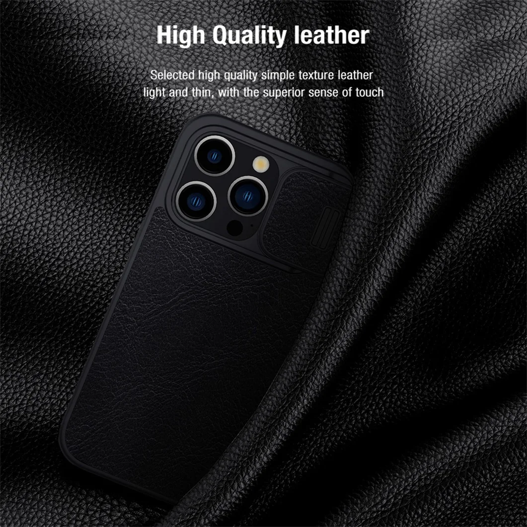 Flip Case For iPhone 15 Pro Max Nillkin QIN Pro Leather Flip