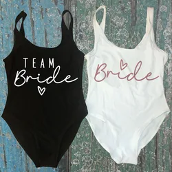S-3XL Team Bride One-Piece Swimsuit Squad Women Swimwear Bachelorette Party Swimsuit Summer Beatchwear Bathing Suit