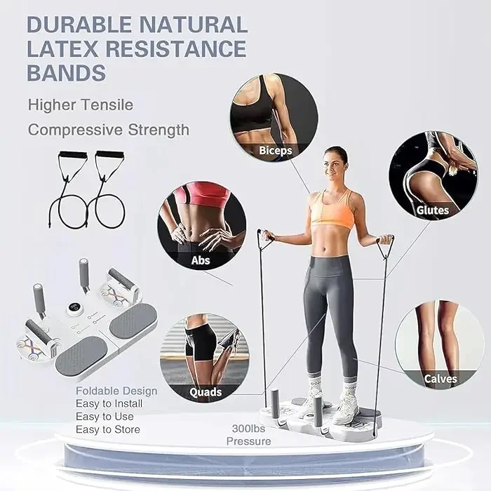Push Up Bar Flat Support Trainer Board with Handles Resistance Bands Suitable for Strength Training for the Chest