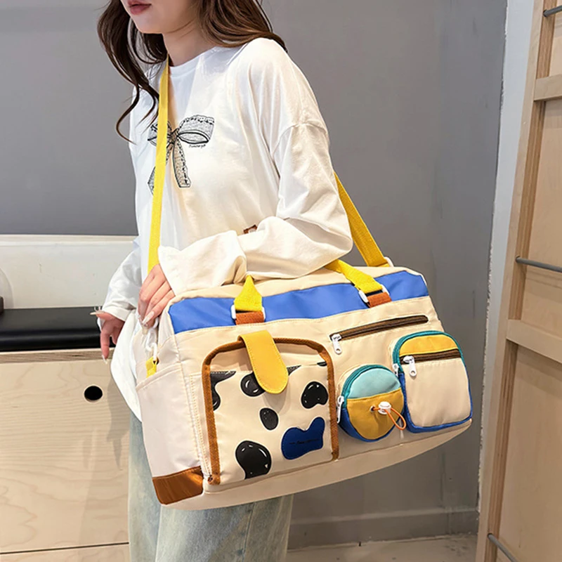 Dopamine Women's Travel Bag Large Capacity Handbag Multiple Pockets Sports Shoulder Bag For Women Yoga Fitness bag