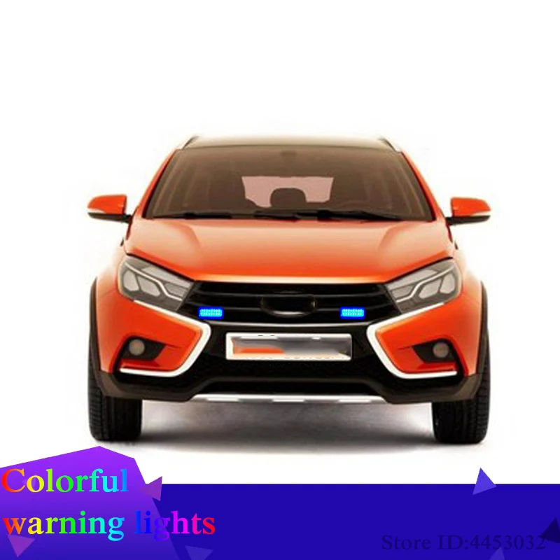 Lada Niva Vesta XRAY XCODE Granta Vision Concept 태양광 스트로브 신호등, LED 플래시 경고 분위기 램프, 1 개
