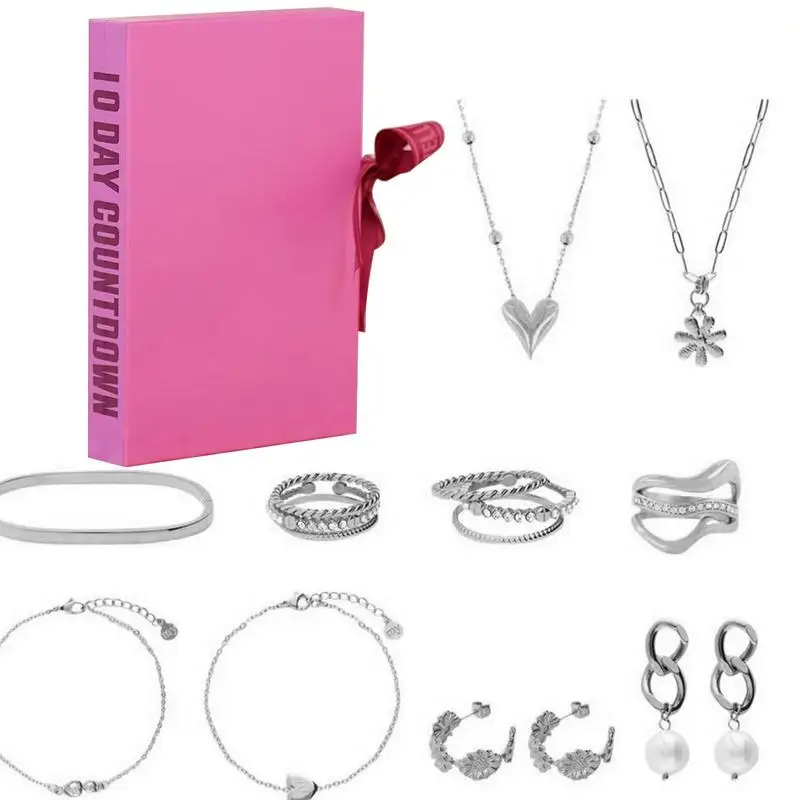 Stainless Steel Jewelry Advent Calendar Countdown Gift