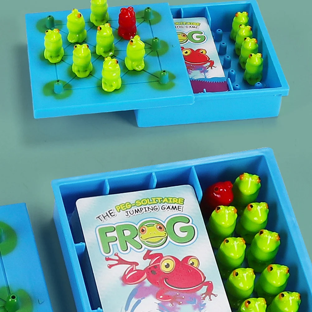 Frog Checkers Game Guessing Kids Toys Logical Thinking Intelligence Training Balance