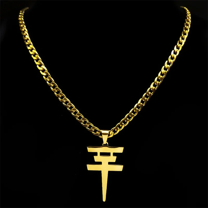 Collana Tokio Hotel in acciaio inossidabile per uomo donna Hip Hop Rock Color oro ciondolo Music Band collane gioielli regali N2655-2S08
