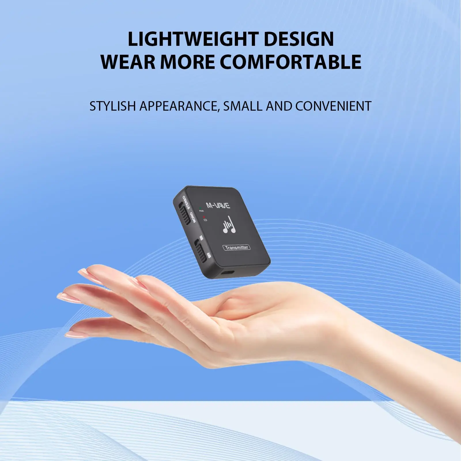 M VAVE WP-10 2.4G Wireless Earphone Monitor Rechargeable Transmitter Receiver With Volume Button wireless earphone receiver