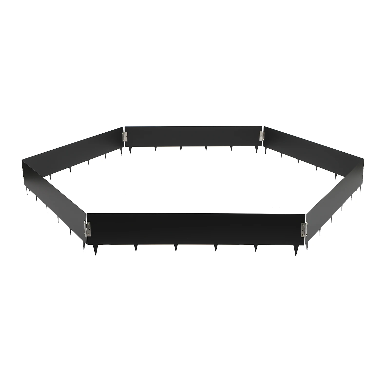 Landscape Edging Set of 6, 40in Length, Black Steel, Effective Weed Isolation, Easy to Connect and Install, Durable for Garden
