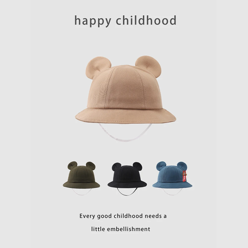 

Baby Bucket Hats Children's Cute Cartoon Fisherman Hat Spring And Autumn Thin Sunblock Caps Boy & Girl Pot Cap