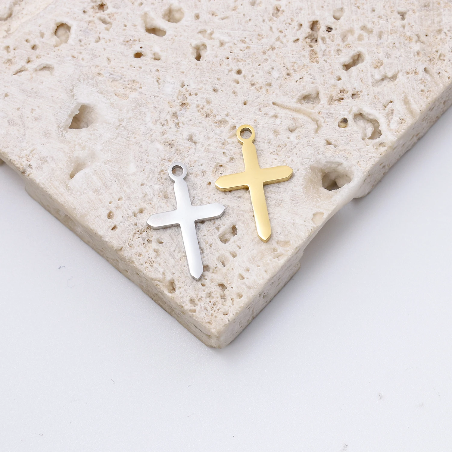 5 teile/los Edelstahl Kreuz Charms Für Schmuck Machen Kreuze Anhänger Charme Halskette Armband Ohrringe Diy Zubehör – Detail 10