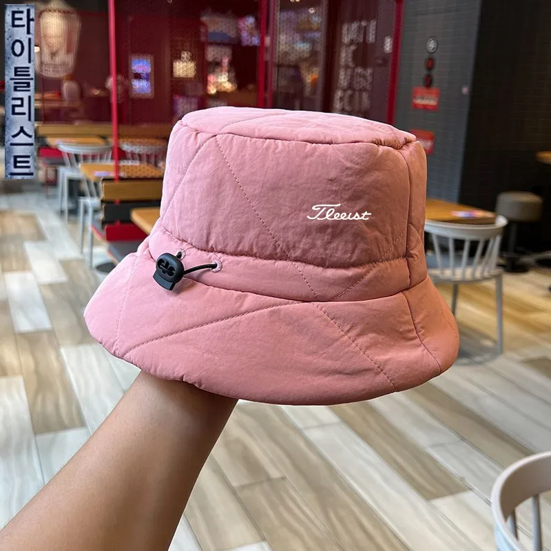 골프 Korean version new women's autumn and winter thick cotton padded warm fisherman hat golf hat thick cotton padded