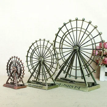 Nowy stop obrotowy diabelski młyn figurki nordycki kreatywny London Eye Craft salon ozdoby do dekoracji domu prezent biurowy