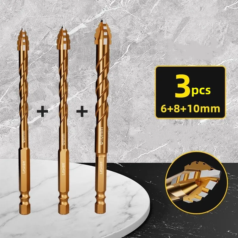 Juego De 4 Brocas Excéntricas De 4 Flautas Con Dientes De Sierra – Alta Dureza Para Taladro