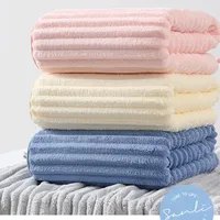 Enlarged and thickened bath towel, suitable for women to wear and can be wrapped in cotton absorbent towels, couple, adult coral 1