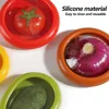 4PCS/Set Creative Fruit Crisper Silicone Film Sealed Mini Refrigerator Storage Box Vegetable Avocado Lemon Kitchen Storage Box 6