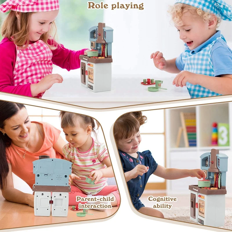 Toddler Toys Play Kitchen Set Doll House Accessories Role Play Toy For Children Tableware Birthday Gift For Girl 4
