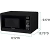 Microwave oven 700W compact with 6 pre-cooking settings, fast defrost, electronic control panel and glass turntable 6