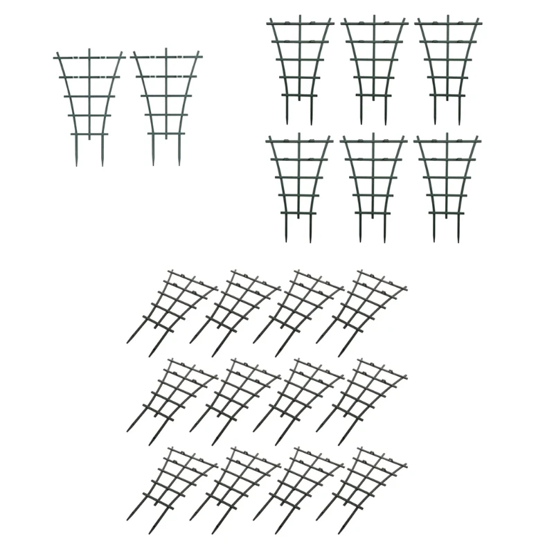 

2/6/12 Pcs Garden Mini Climbing Trellis DIY Plastic Superimposed Potted Plant Support Trellises for Plants Vines
