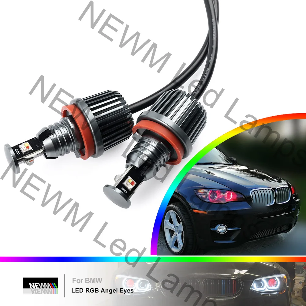 RGB H8 Led Marker Angel Eyes 36W Canbus Wifi for BMW 1 Series E87 LCI E81  E82 3 Series E90 E91 E92 Halo Ring Bimmer Parking Lamp