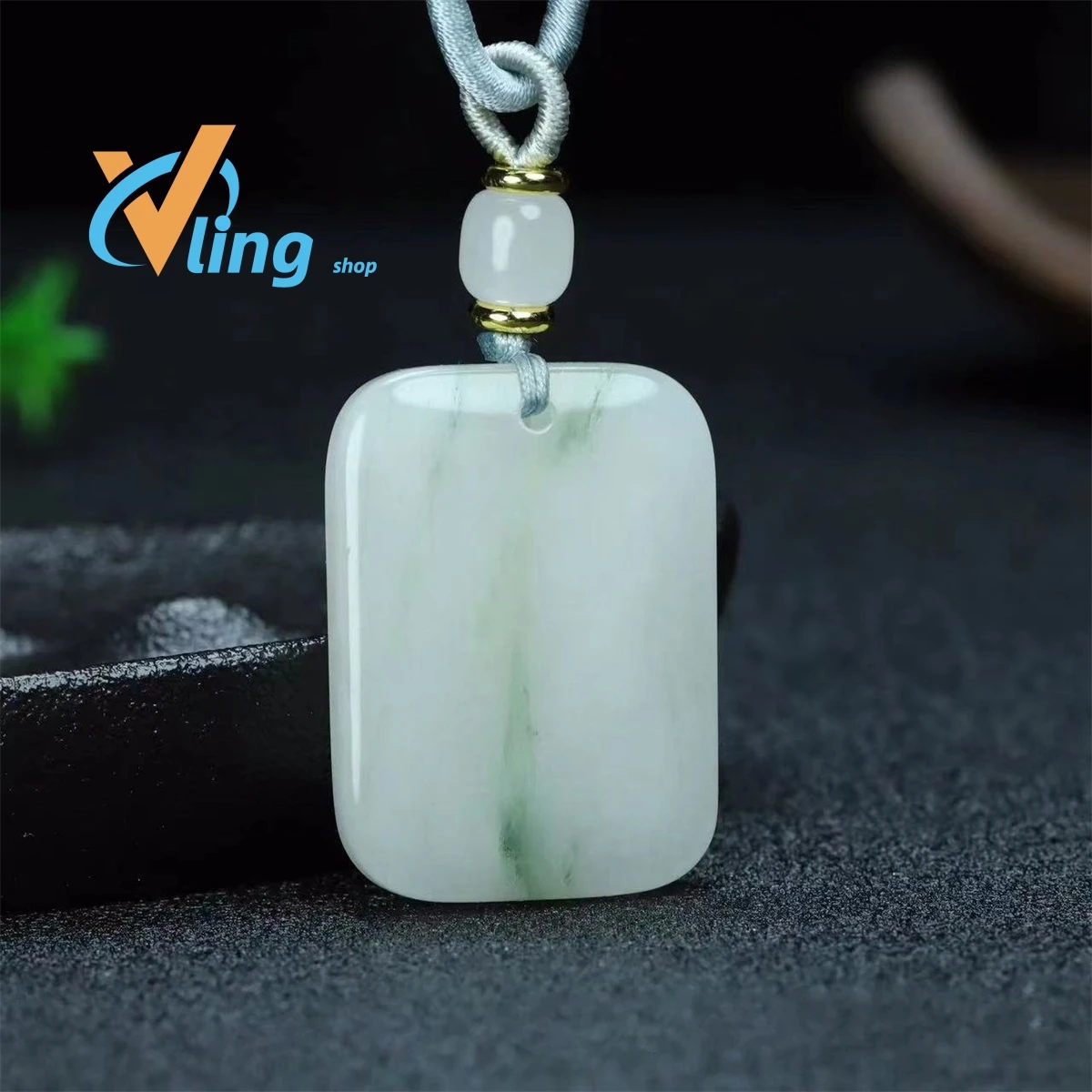 Wholesale Of Natural Tianshan Cuiping'an Brand Jinsiyu Bread Brand With Rope For Men And WomenFashion Gift Charm Retro Amulet