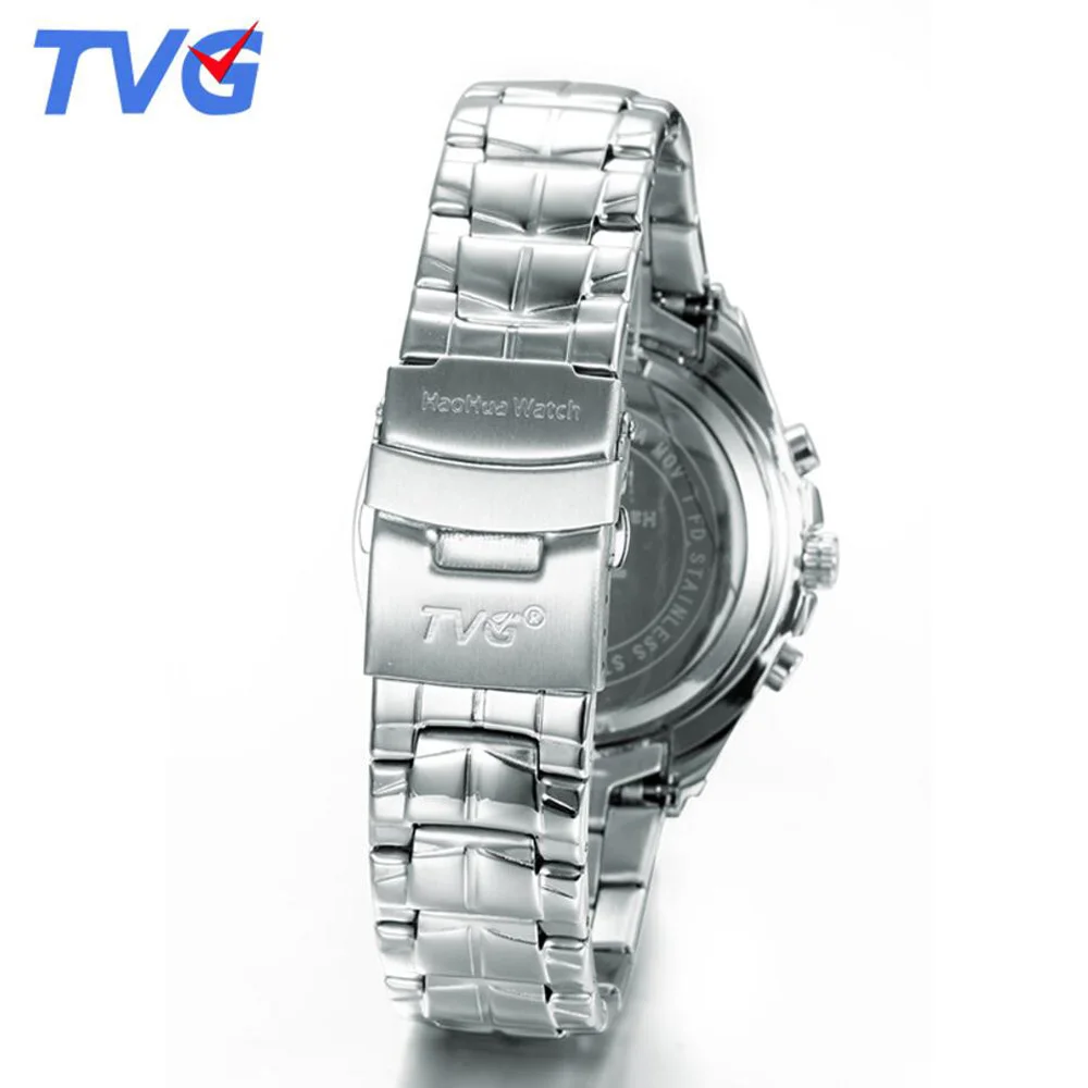 TVG Watch Man Multifunctional Sports Watches Men Full Steel Led Digital Analog Quartz Wristwatches Men Reloj Hombre Montre Homme images - 6