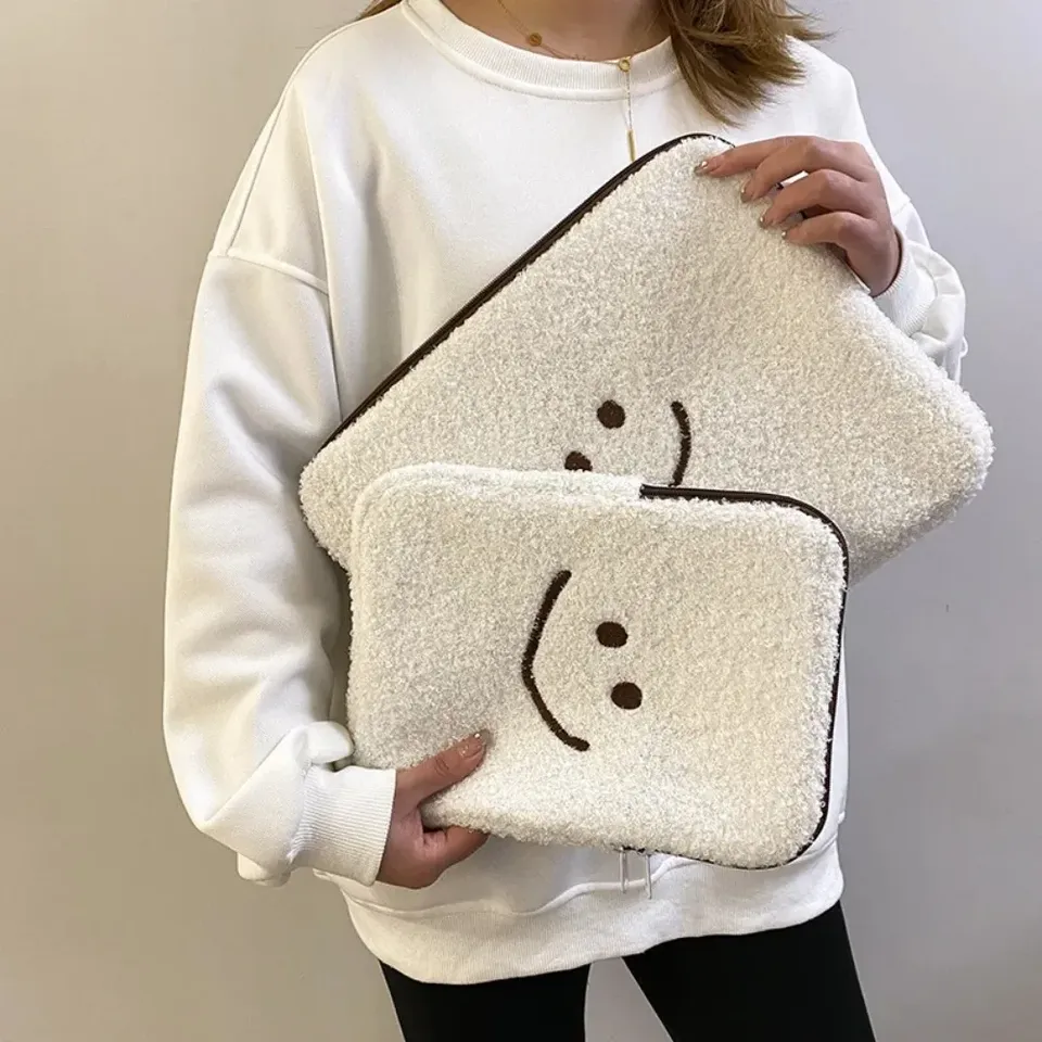  11/13Inch Plush Laptop Carrying Sleeve Tablet Stroge Bag for Macbook Air Pro M2 Pouch Bag for Ipad Mini 6 Cases Bag for Lenovo 