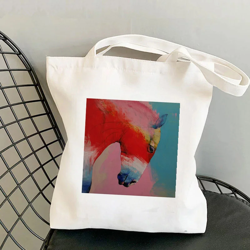 Shopper Cartoons Honey Moon Bee Printed Tote Bag Women Harajuku Shopper Handbag Girl Shoulder Shopping Bag Lady Canvas Bag