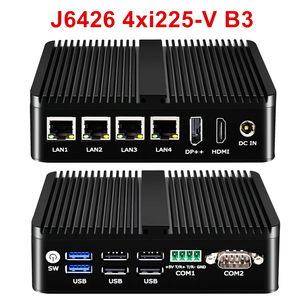 Firewall Router 12th Gen Intel i3 N305 N100 Mini PC 4xi226-V 2.5G