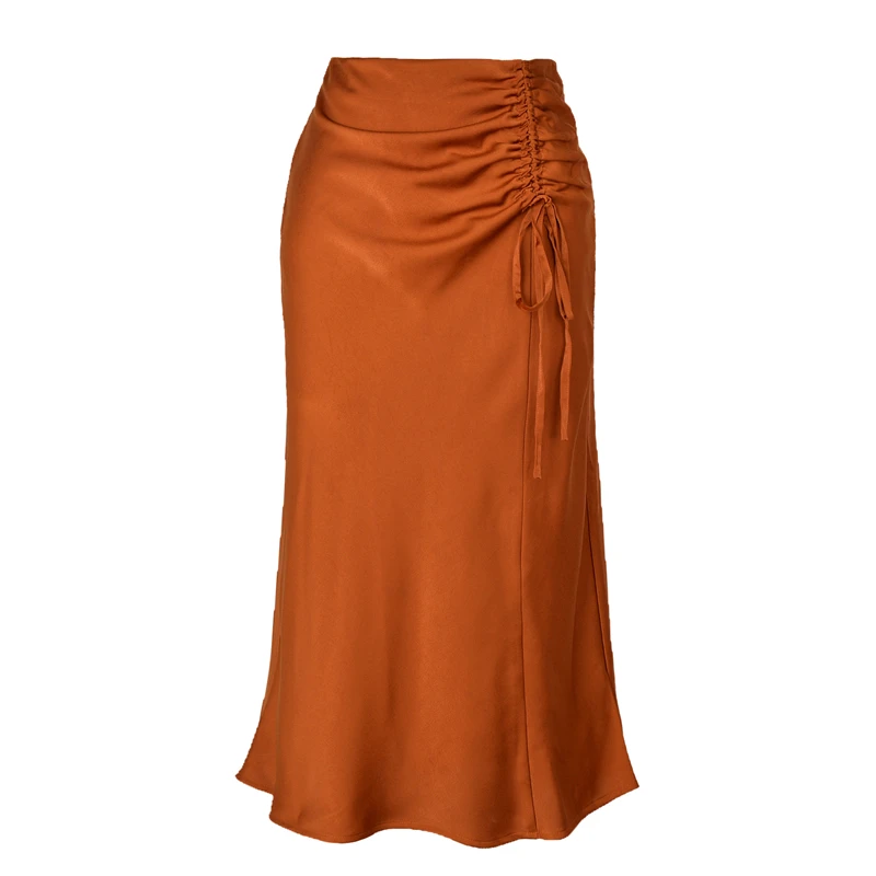 Woman Clothing Long Skirt Pleated Y2k Harajuku Fashion Lady Kawaii Sporty Sexy Silk High Waist Vintage Slimming Skirts for Women