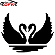 

Hot Sell Love Swan Creative Cartoon Decoration Sticker Door Vinyl Decal Black/Silver 16.6CM*12.3CM