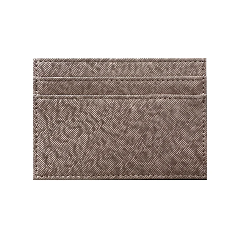 Personalized Initials Slim Leather Card Holder - Custom Monogram Name Wallet and DIY Gift