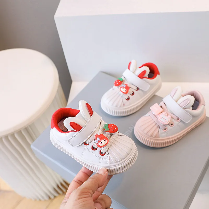 Size 15-25 Spring Autumn New Girls' Cute Cookie Shoes Baby First Walkers Children's Sports Shoes Fashion Cartoon Sneakers hot princess girls sports shoes cartoon cute chunky sneakers breathable light weight mesh shoes running white trainers 26 37
