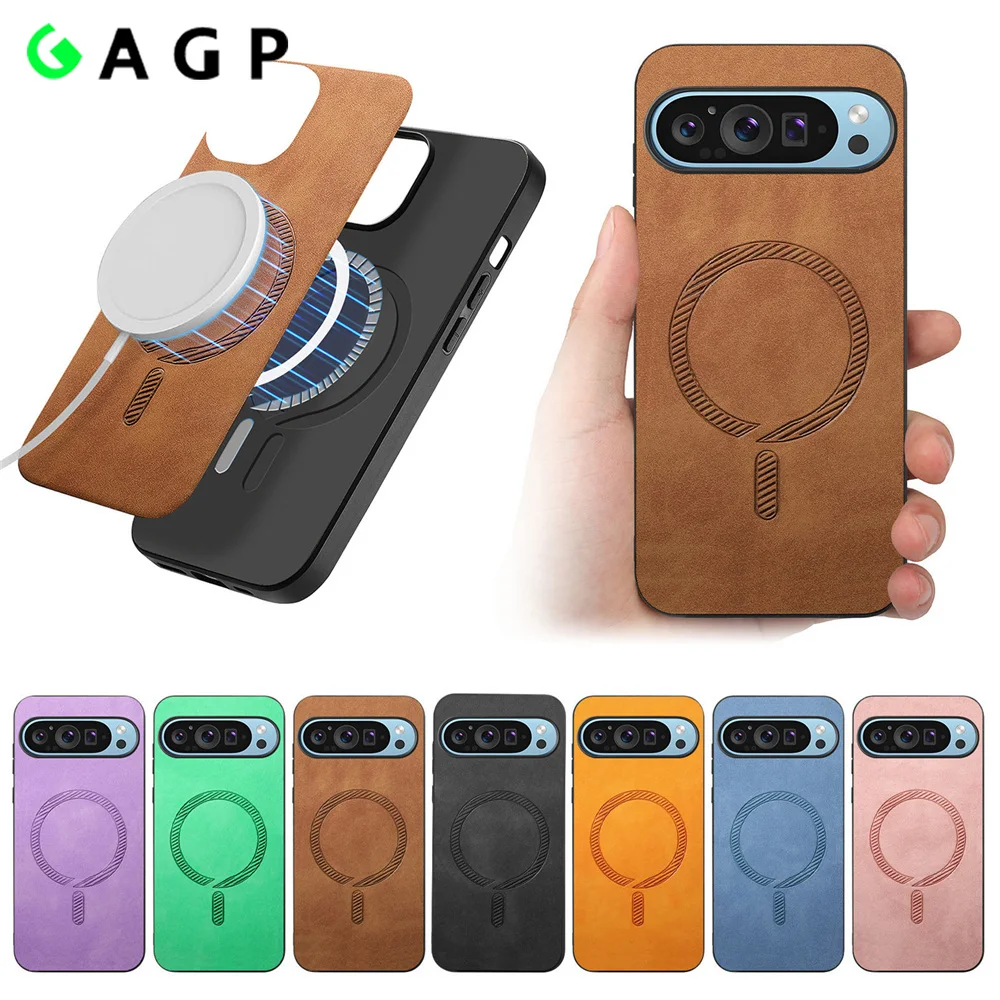 Magnetic Wireless Charging PU Leather Matte Case with Magsafe Technology