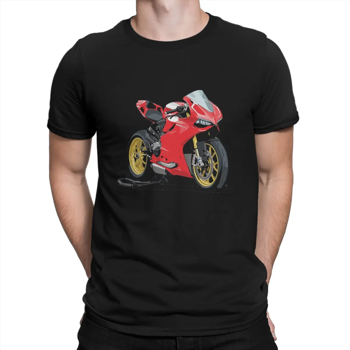 

1199 футболка Panigale, мужские Забавные футболки из чистого хлопка с круглым вырезом, мотоциклетная футболка с Gps, одежда с коротким рукавом, подарок на день рождения