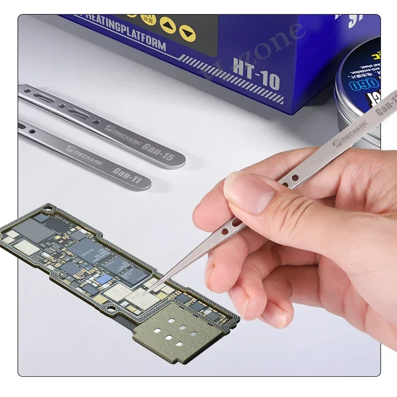 Precision Tweezers, Phone Repair Tweezers MECHANIC GAN 15 G-11 mobile phone repair fingerprint flying wire anti-magnetic tweezers fine tip clip precision components