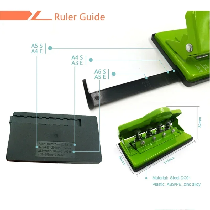 Fromthenon Mushroom Hole Paper Puncher for A4A5A6 Discbound Notebook Scrapbooking Binding Planner Discs T Type Punch Stationery