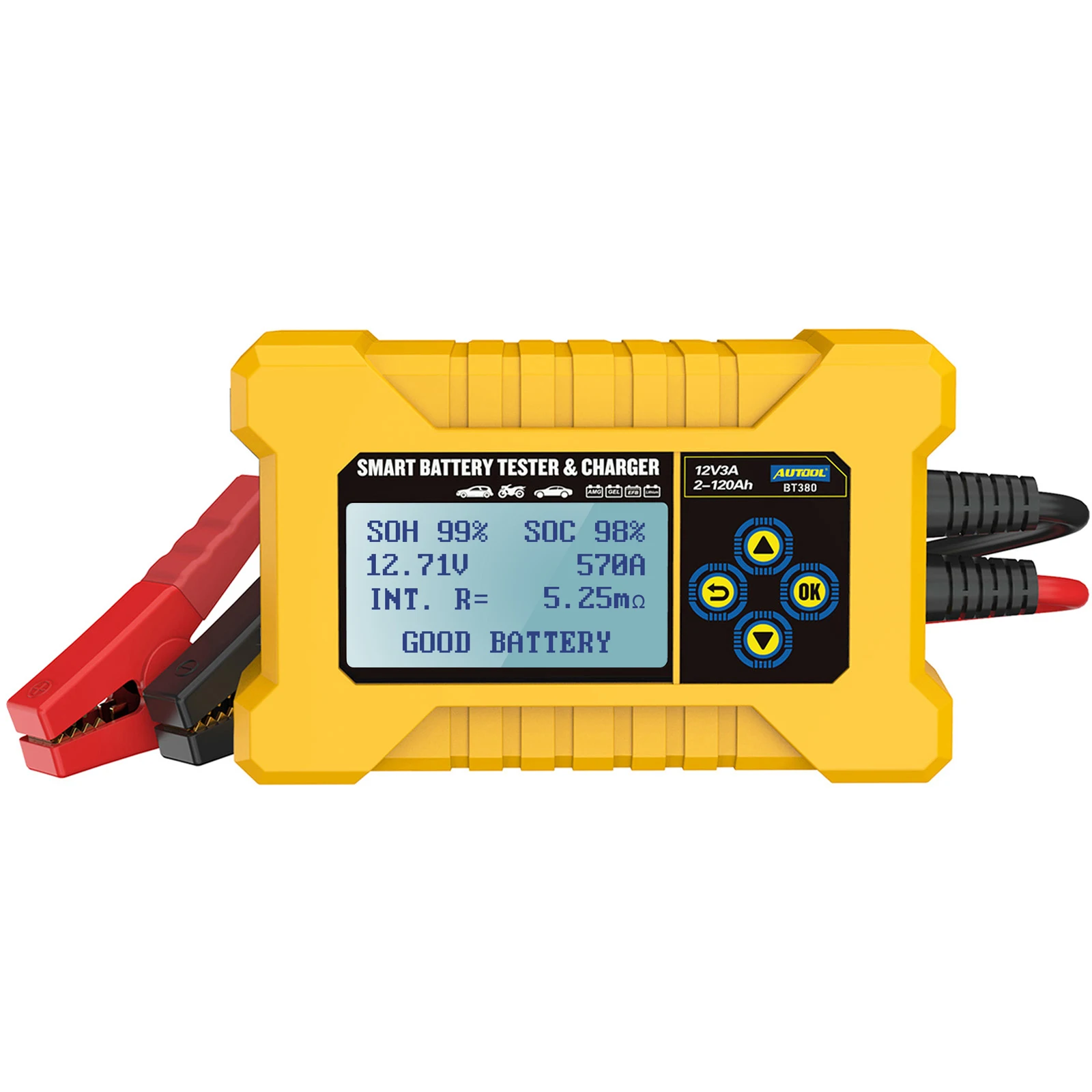 AUTOOLBT380AutomotiveBatteryTester12VAutoStorageBatteryCharger