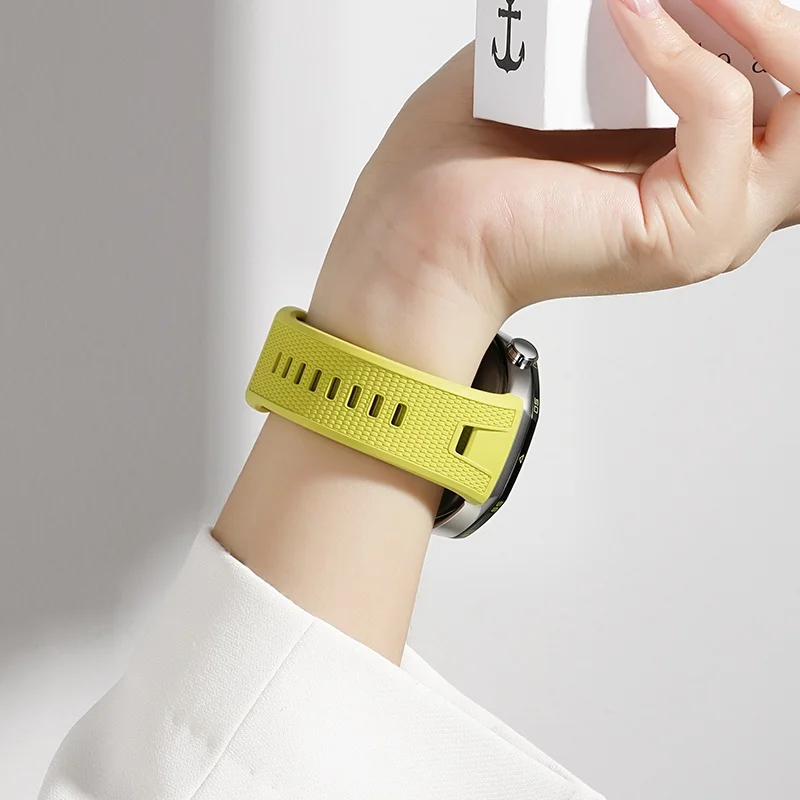 Enhanced Product Title: Premium No Gaps Silicone Strap - Breathable Replacement Bracelet Band