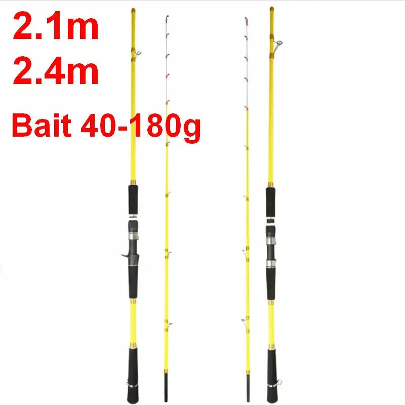 ZZ30 Deep Sea Tip Dia. 4.5mm 2.4m 2.7m 3m 3.3m 18 Layer Carbonfiber  Trolling Fishing Rod Bait 500g Seawater Protection