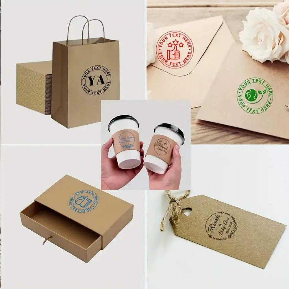 Description Picture 2 of itemCustom Stamp Personalized Self Inking Stamps Customized Name Logo Signature Ink Stamp for Date Return Address Label Rubber Stamp