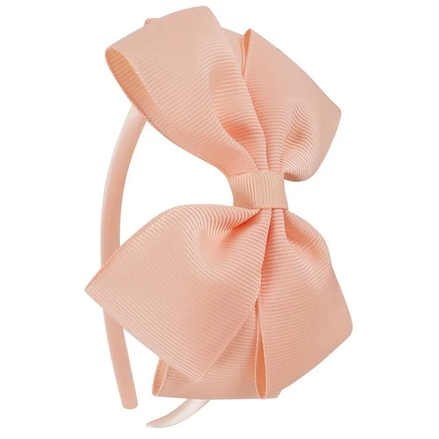 Vibrant Solid Color Bow Hairbands for Kids - Stylish Ribbon Hair Accessories for Girls