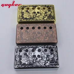 1 Set Humbucker Guitar Pickup Covers Cupronickel Material Skull Surface for LP Guitar Parts 50 52MM