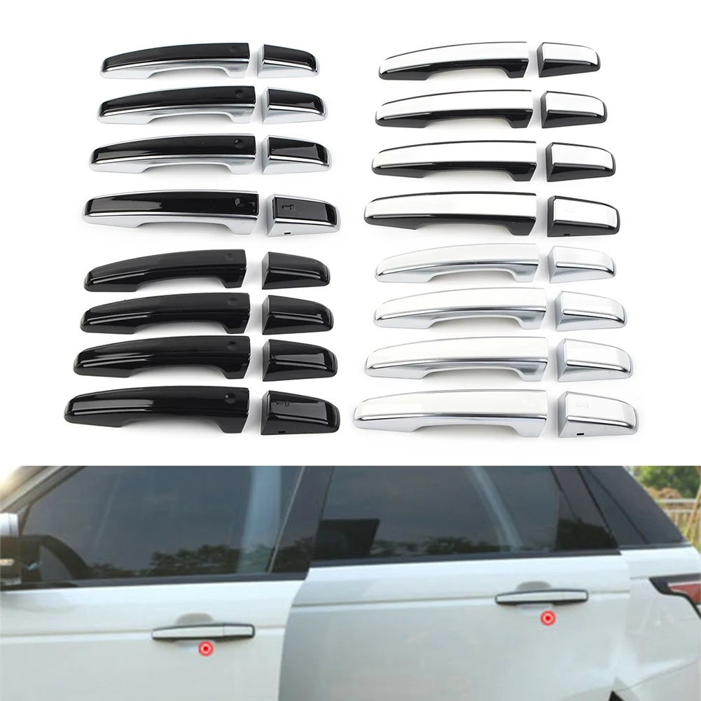 

8Pcs Car Outside Door Handle Cover Trim Replacement For Land Rover Range Rover Vogue Evoque Sport Discovery 5 ABS Plastic