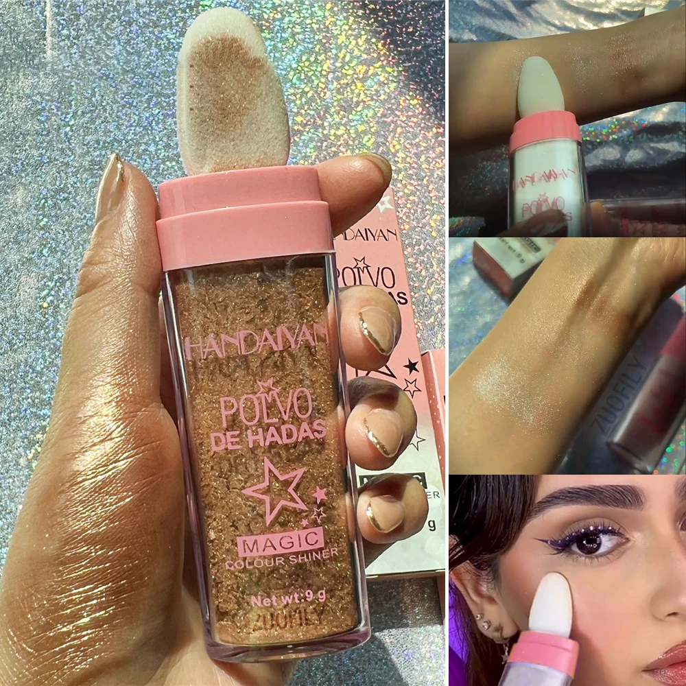 Fashion Highlighter Powder Patting High Gloss Glitter Powder Blush