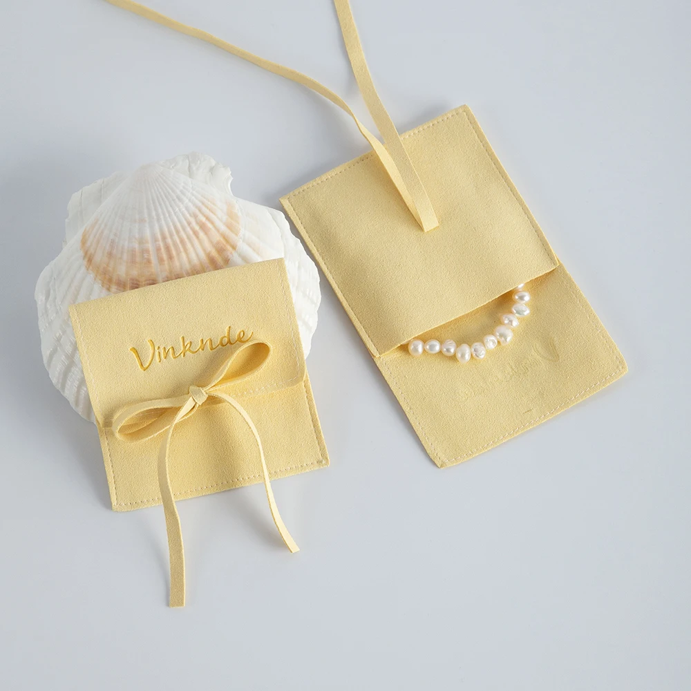 100pcs Custom Logo Size Pouches Wedding Favors For Guests Bulk Microfiber Drawstring Jewelry Bags Earrings Packaging Organizer