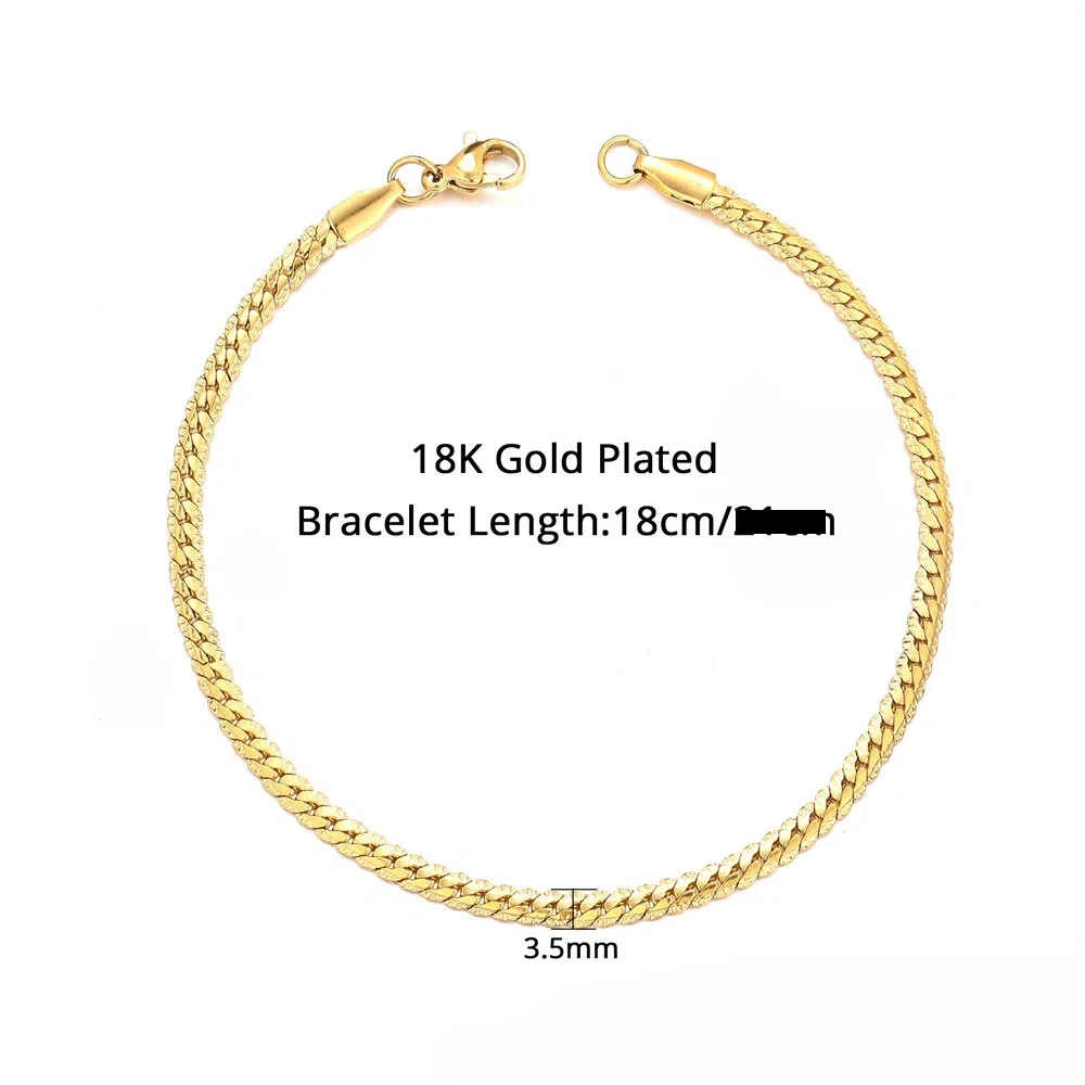 Gold Chunky Chain Link Bracelet - Classic Trendy Design for Men and Women Jewelry