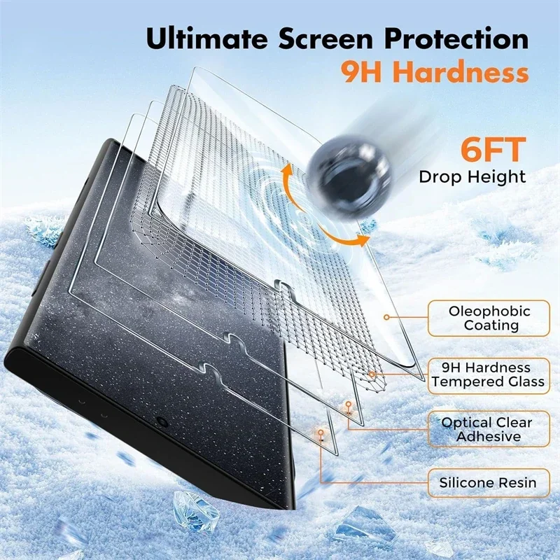 Premium Tempered Glass Screen Protector - 3 Pack