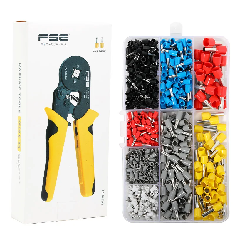 Kit Connecteurs électriques 1200 Pièces, Embouts à Sertir, Bornes électriques En PVC, Connecteurs En Polychlorure De Vinyle Pour Sertir L' Extrémité Des Câbles