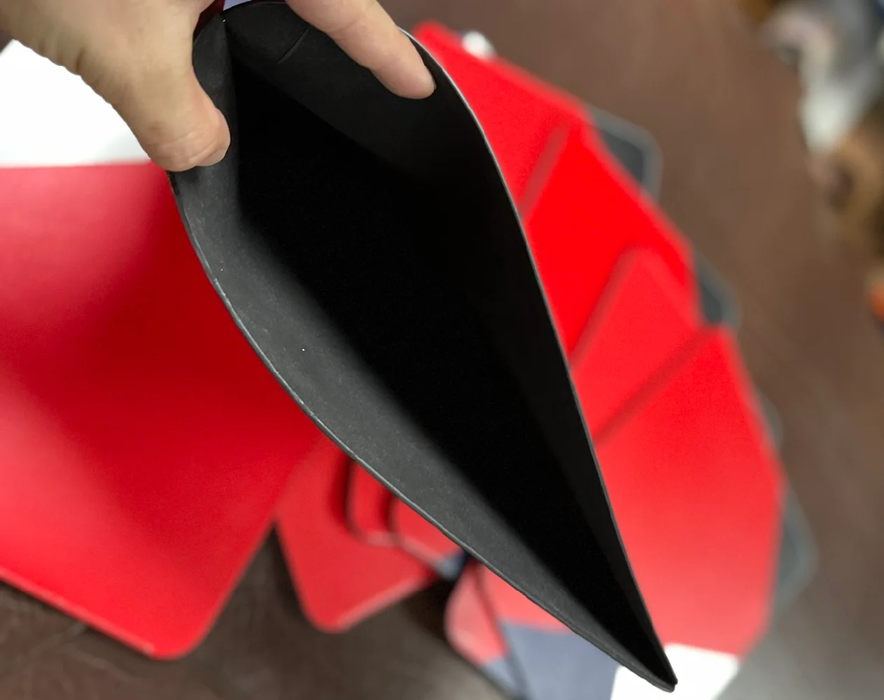 가죽 라이너 가방 소재, 스플라이싱 패키지, 불량 랜덤, 25*33cm