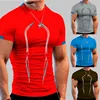 Camiseta de compresión para hombre, ropa deportiva de manga corta para gimnasio, culturismo, Fitness, secado rápido